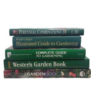 Vintage 90s Early 2000s Lot of Harback Garden Gardening Books Perennial Reader&#39;s Digest Sunset