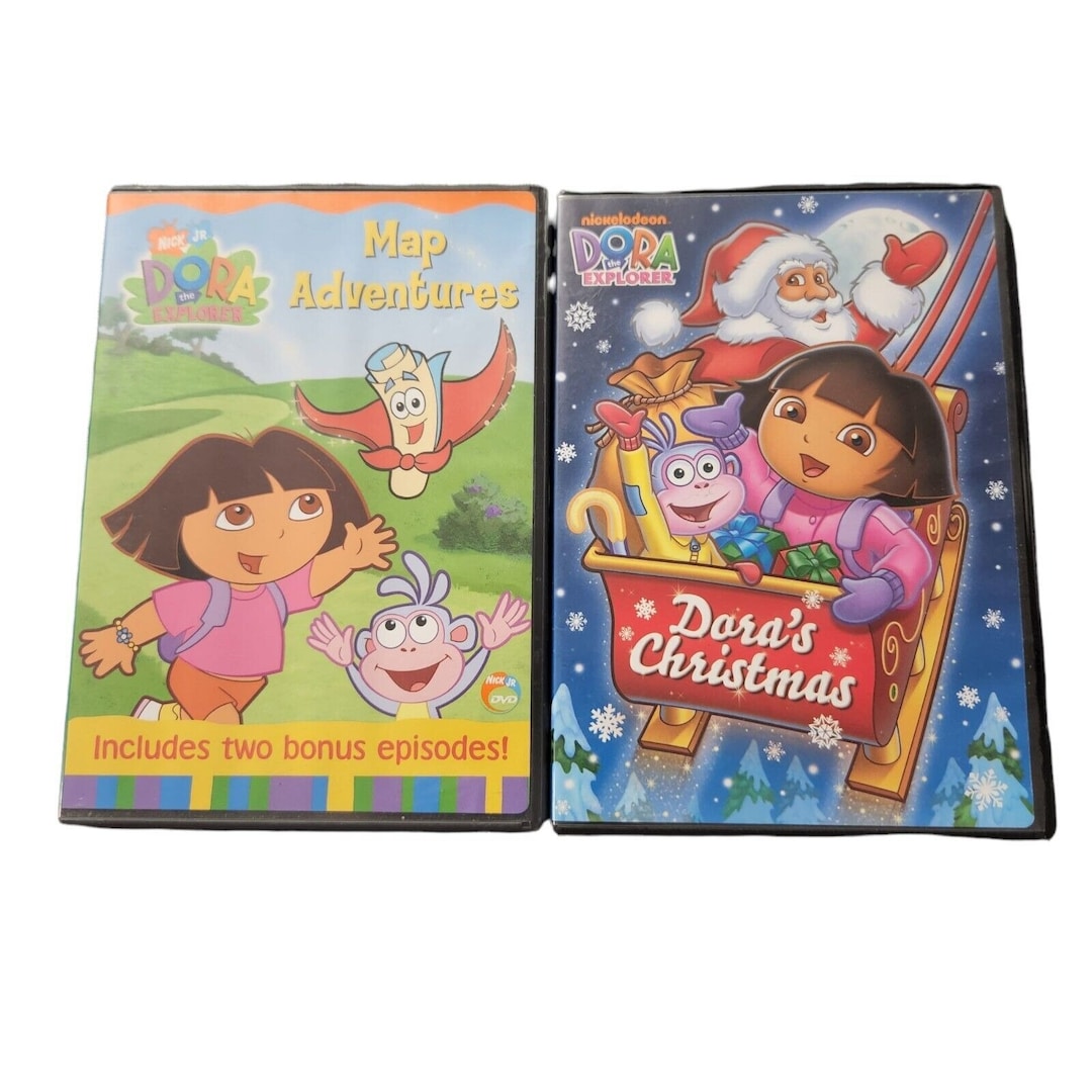 Dora's Christmas and Map Adventures DVD Lot of 2 Vintage 2000's - Etsy