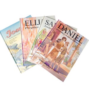 Livres religieux illustrés rares pour enfants vintage Joseph Samuel Elijah Daniel