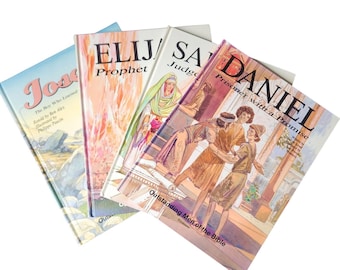 Vintage Rare Children's Illustrated Religious Books Joseph Samuel Elijah Daniel