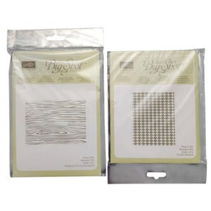 Carpeta de relieve texturizada Sizzix Big Shot con diseño de pata de gallo y vetas de madera de Stampin’ Up!
