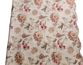 Vintage Cottage Floral Pikowane Narzuty na Łóżko Queen Size z Falbanką na Krawędziach Home Fashions
