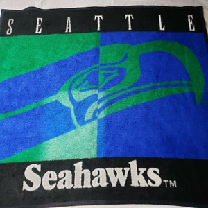 Vintage 90s Seattle Seahawks Biederlack Vintage Soft  Stadium Throw Blanket