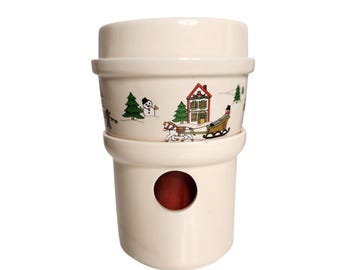 Vintage Potpourri Warmer Chauffe-potpourri Christmas Holiday Scene
