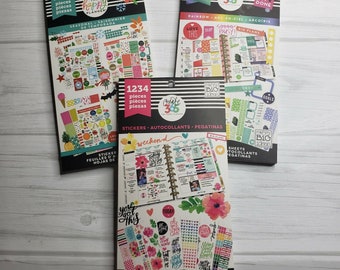 Lot of 3 The Happy Planner Sticker Books Seasonal The Plan Get it Done