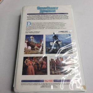 Walt Disney Home Video Swiss Family Robinson VHS White Clamshell 1960 ...