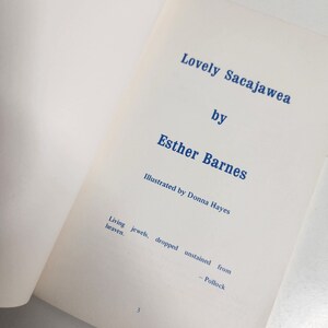 Lovely Sacajawea By Esther Barnes 1973 Paperback image 5