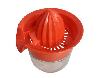 Spremiagrumi vintage Gemco Juice, spremiagrumi per arancia e limone, barattolo in vetro, 2 pezzi