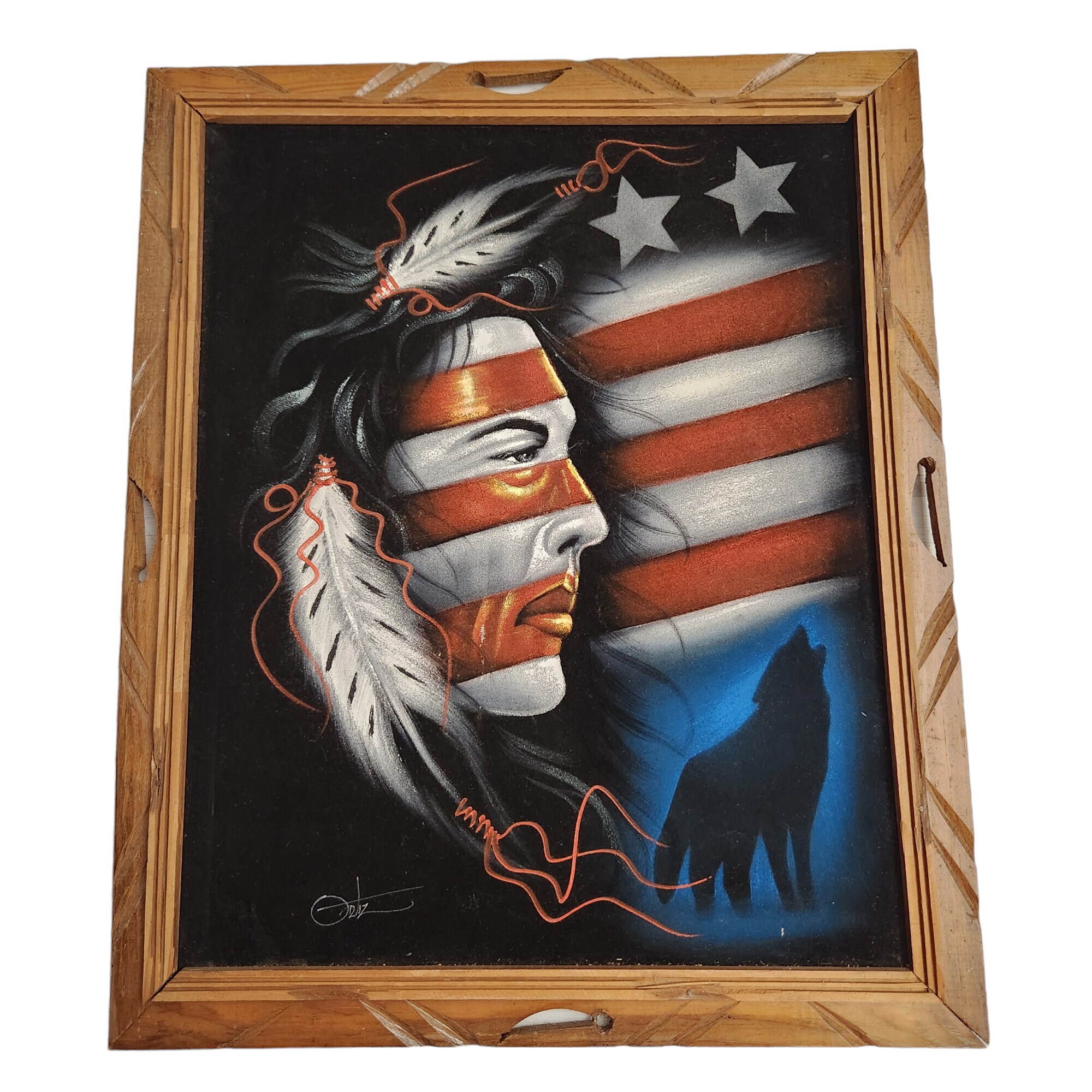 Velvet Painting Native Americans - Etsy