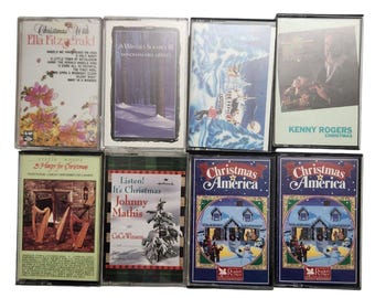 Lot of 8 Vintage Christmas Music Cassettes Assorted Artists