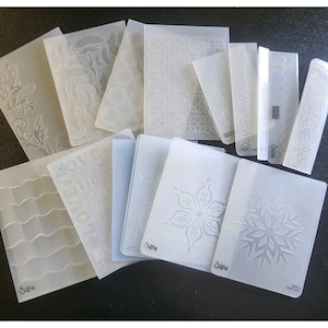 Pastas de Relevo Stampin UP Sizzix, Natal, Festas, Bigodes, Eu Amo Padrões
