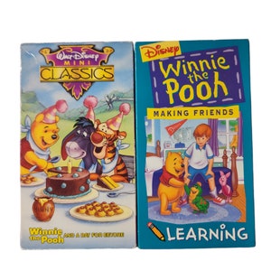 Walt Disney Winnie the Pooh Vintage VHS Movies Learing Making Friends Lot of 2