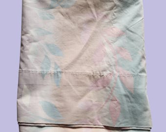 Vintage Ombre Pastel Vines Percel JC Penny’s Full Flat Sheet Juliet