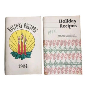 Vintage 90s Holiday Recipes Midwest Power Systems Collectable Regional Cookbooks