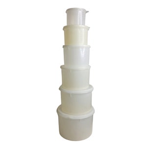 Vintage Tupperware Siegel Vintage 6er Set Mit Deckeln Behälterset Lebensmittelaufbewahrung Nesting