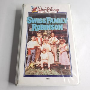 Walt Disney Home Video Swiss Family Robinson VHS White Clamshell 1960