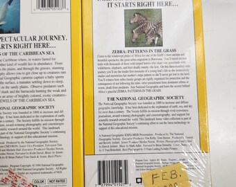 National Geographic 7 VHS Lot Pearl Harbor Wolves the Caribbean