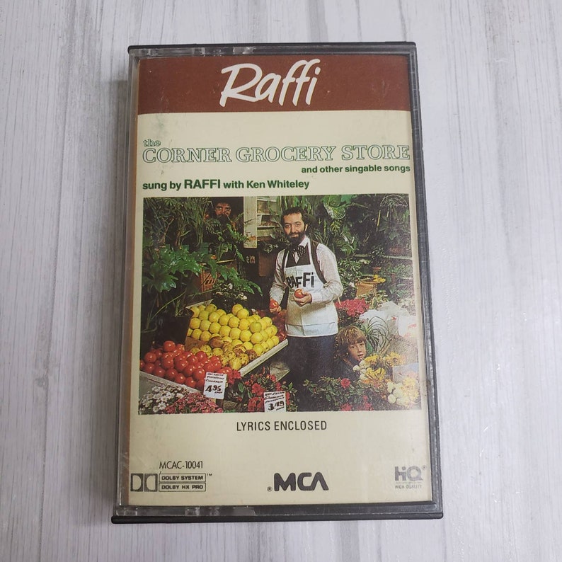 Raffi the Corner Grocery Store Cassette Tape 1979 Troubadour Etsy