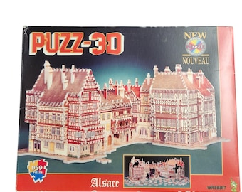 Puzz-3d Bavarian Castle P3D-801 1000 Piece Puzzle Wrebbit Vintage