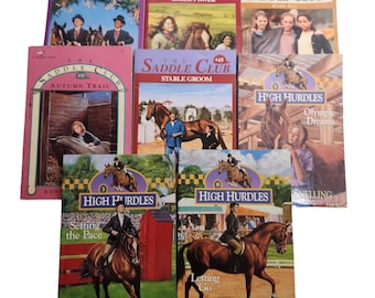 High Hurdles by Lauraine Snelling and Saddle Club YA Horse 90s Vintage Books