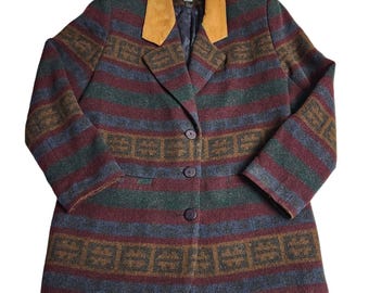 Braetan Aztec Blazer Wool Blend Sport Coat Jacket Southwestern Women’s Size M
