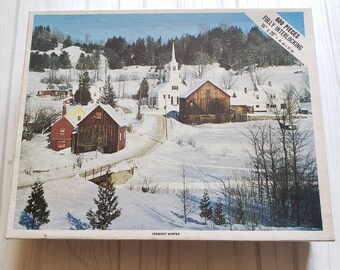 Vintage Winter In Vermont Factory Sealed Whitman Jigsaw Puzzle 600 pcs