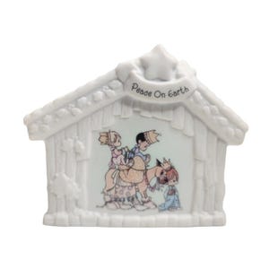 Vintage PRECIOUS MOMENTS Peace On Earth Kerzenhalter 1985 Enesco