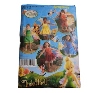 Simplicity Tinker Bell Costume Pattern 2872 Disney Fairies Girls Size 3-8