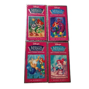 Vintage Disney's Die kleine Meerjungfrau Ariel's Unterwasser Abenteuer VHS Tapes 1-4