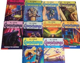 Vintage 90s R.L Stine Goosebumps Book Lot Youth Scary Horror Chapter Books