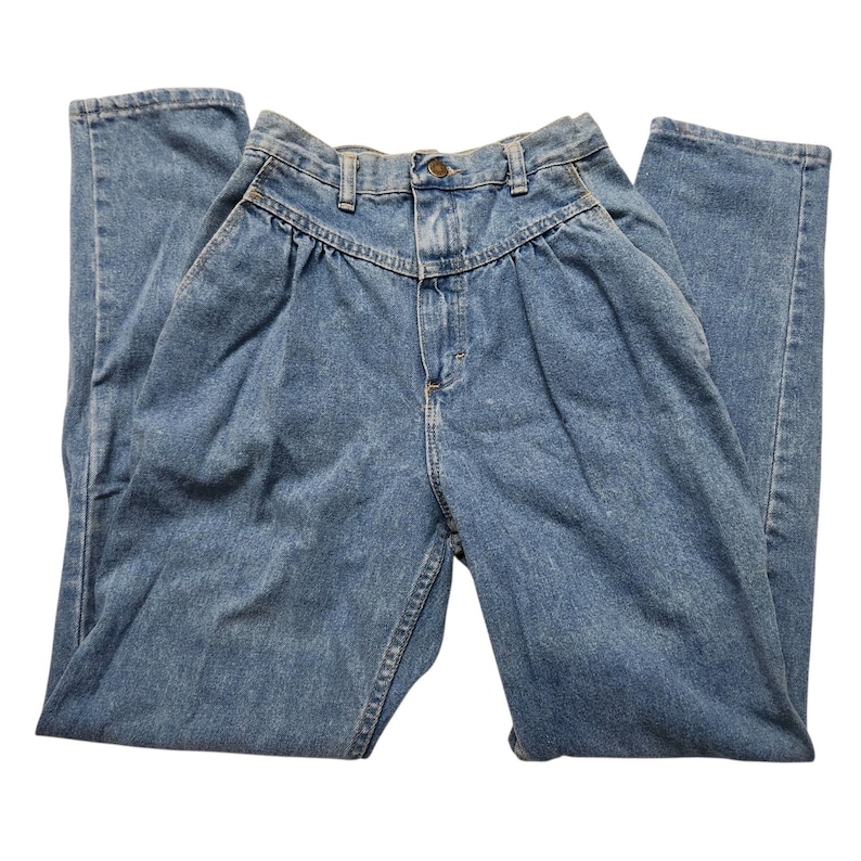 VTG 80s Wrangler High Waisted Mom Jeans Womens Misses 10 Denim Made in USA