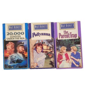 Walt Disney&#39;s Studio Film Collect VHS Pollyanna The Parent Trap 20,000 Leagues