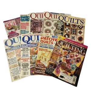Lot of Vintage Quilts Quilting Magazines Patterns Quilt Almanac Quilters