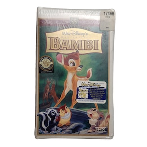 Bambi VHS vintage de Walt Disney, edição de obra-prima de 55º aniversário, concha, novo, lacrado de fábrica