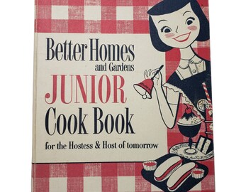 Vintage Better Homes & Gardens Junior Kookboek 3-Ring Boek 1955 1e Editie