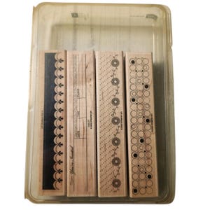 Stampin Up 2005 Borderlines Wood Mounted Stamp Set