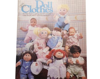 Patrones sin cortar para ropa de muñecas de 18" y 24" Tiny Tots Cabbage Patch Corolle Thumbelina