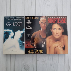 Demi Moore VHS Movies G.I. Jane Striptease Ghost Lot of 3