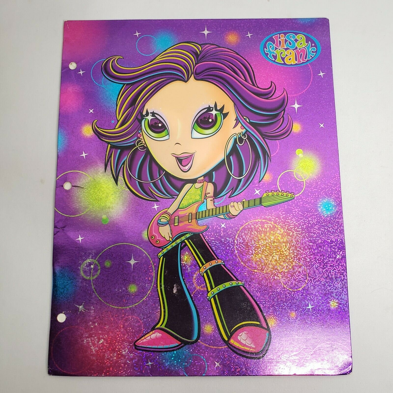 Vintage Lisa Frank 2000s Rockstar Guitar Girl 2 Pocket Folder - Etsy