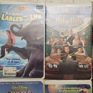Vintage 8 Kids Childrens VHS Clamshell Classic 90s Movies Richie Rich ...