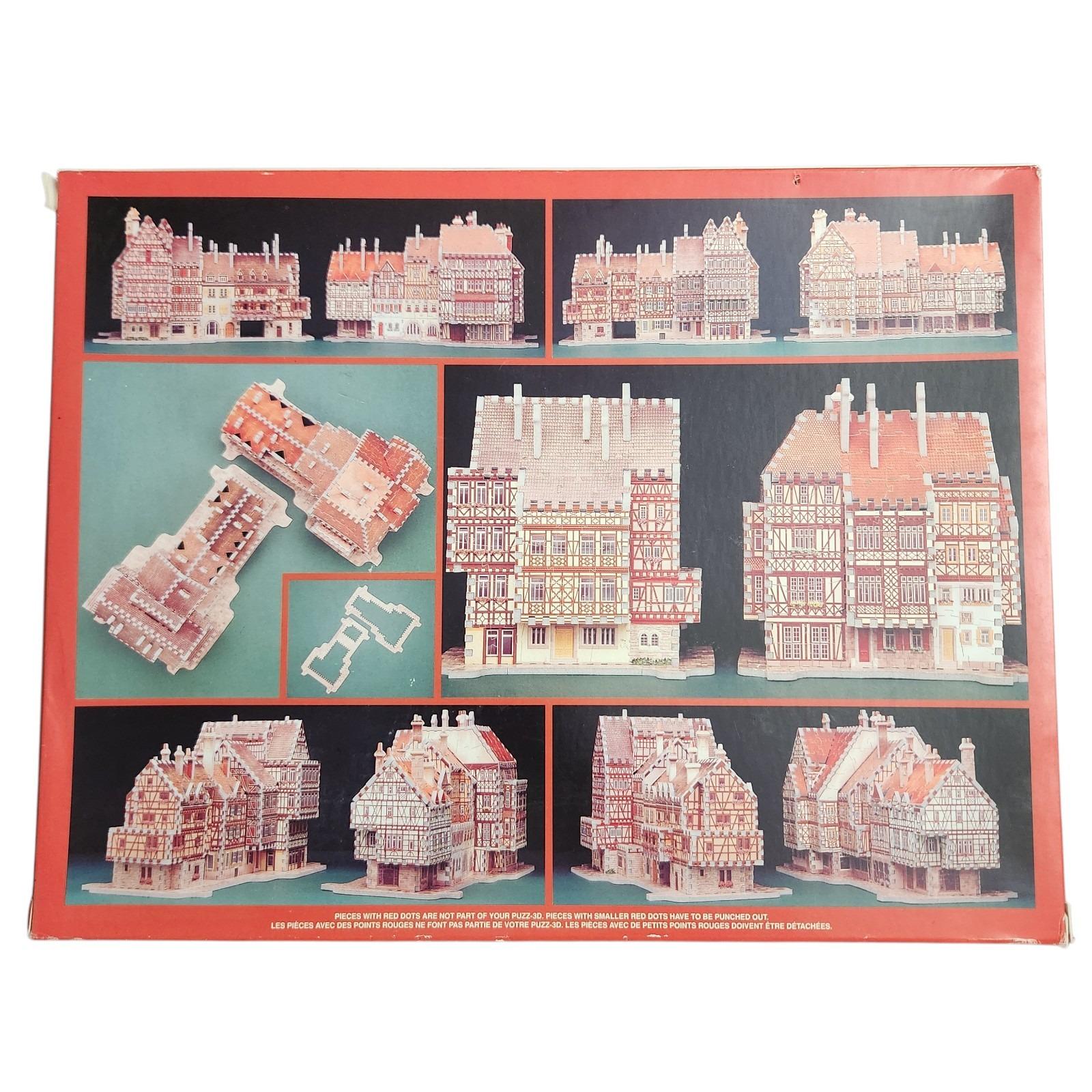 Vintage Wrebbit Puzz-3d French Town Architecture Alsace 959 Piece