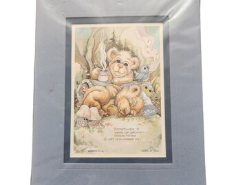 Jody Bergsma  Art Print Dream Keepers Sometimes I Wake Up Grumpy Bears 1992