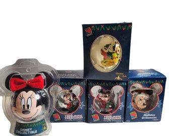 Mickey Unlimited Enesco Tree-rific Treasures Disney Weihnachtsverzierung Lot Von 5 Minnie Mickey Pluto