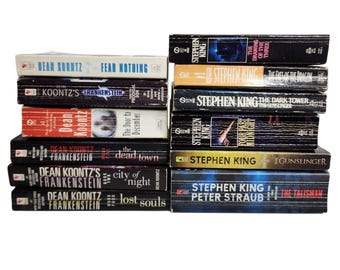 Stephen King und Dean Koontz Thriller Horror Taschenbücher Vintage Lot