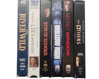Vintage Action Thriller VHS Movie Lot Hollow Man Stir of Echos The Riverwild