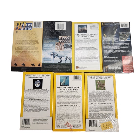 National Geographic 7 VHS Lot Pearl Harbor Wolves the