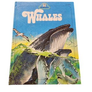 Whales Merrigold Press Hardcover Illustrated Children&#39;s Book 1978