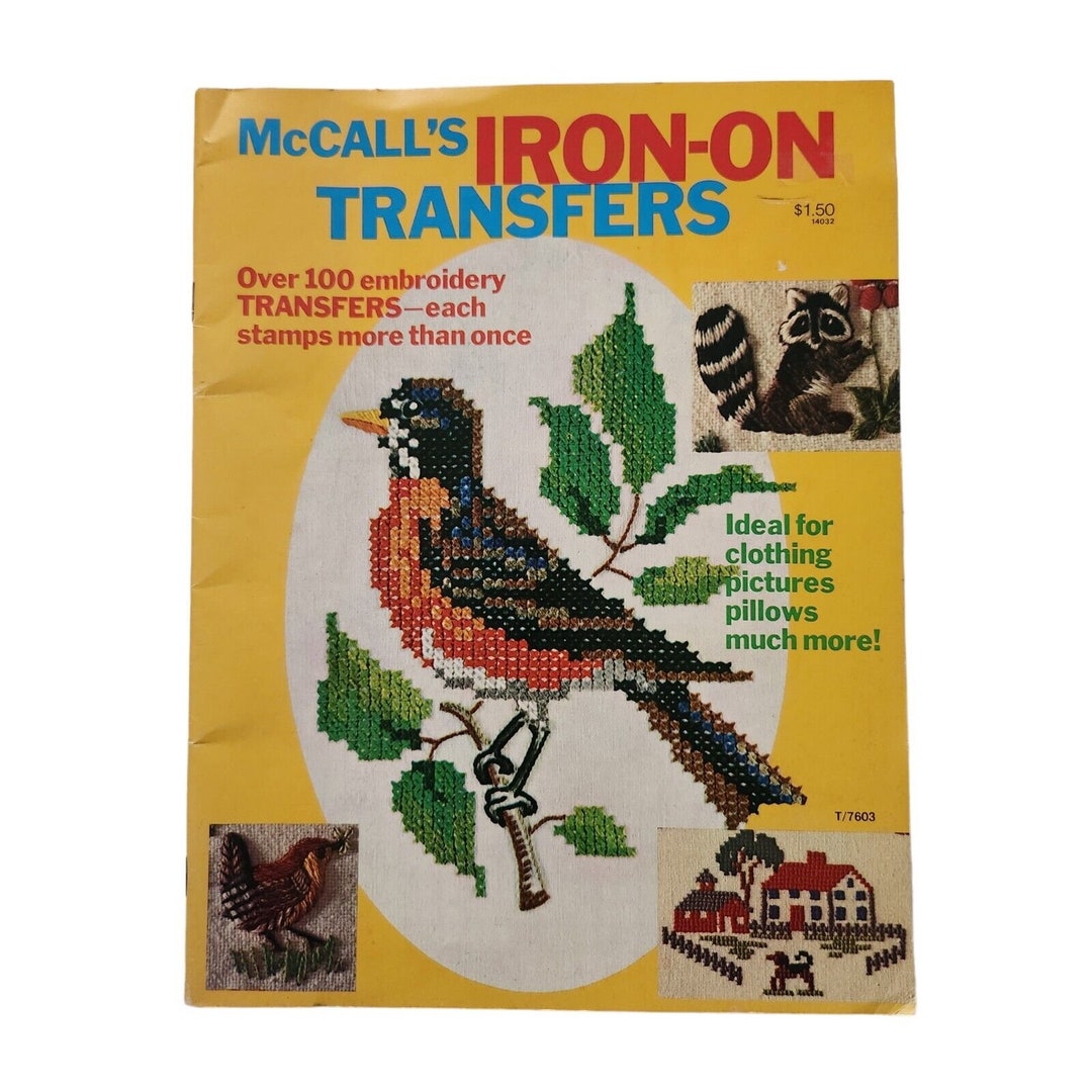 1976 Mccalls Iron-on Embroidery Transfer Pattern Book Nature Animals ...