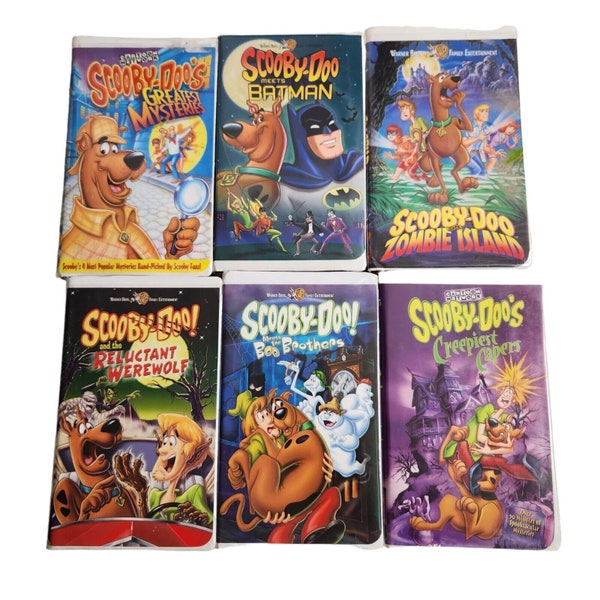 Lot of 5 Scooby-Doo VHS Clamshell Zombie Island Alien Invaders Werewolf