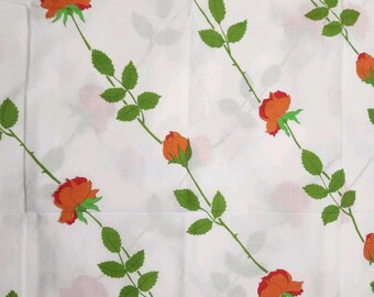 Vintage jaren 70 Wamsutta Ultracale Twin Flat Sheet Dior Rose No Iron 66 x 104